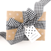 B & W Heart Gift Tags