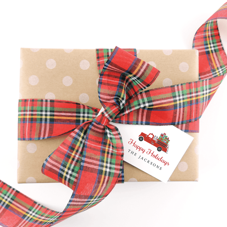 Holiday Fire Truck Gift Tags