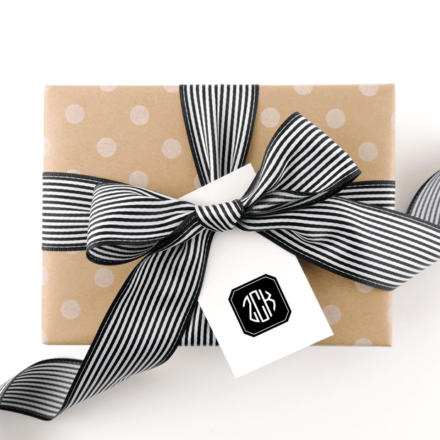 Filled Octagon Monogram Gift Tags