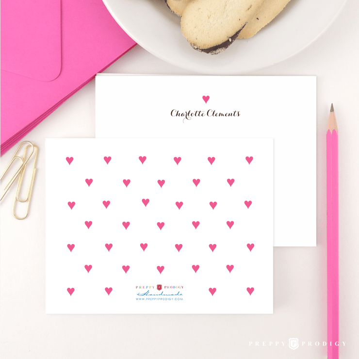 Preppy Hearts Stationery