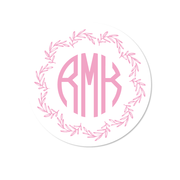 Olive Wreath Monogram Stickers