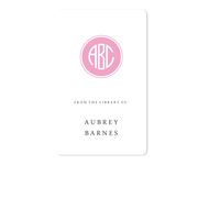 Filled Circle Monogram Bookplate