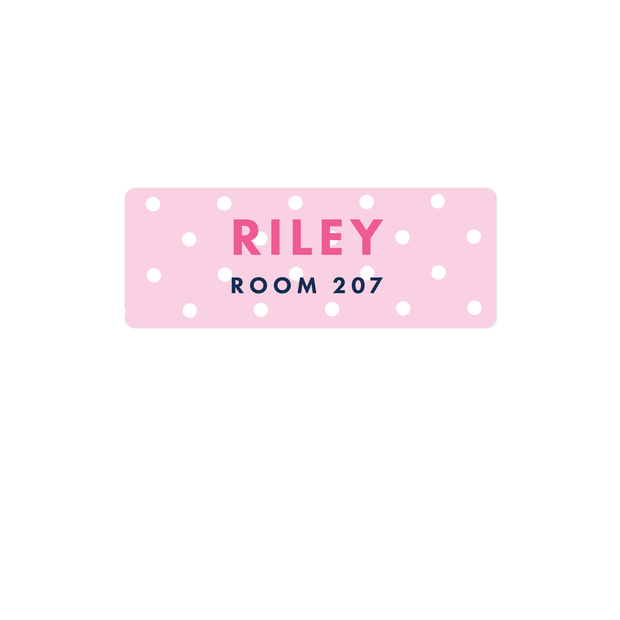 Polka Dot Name Labels