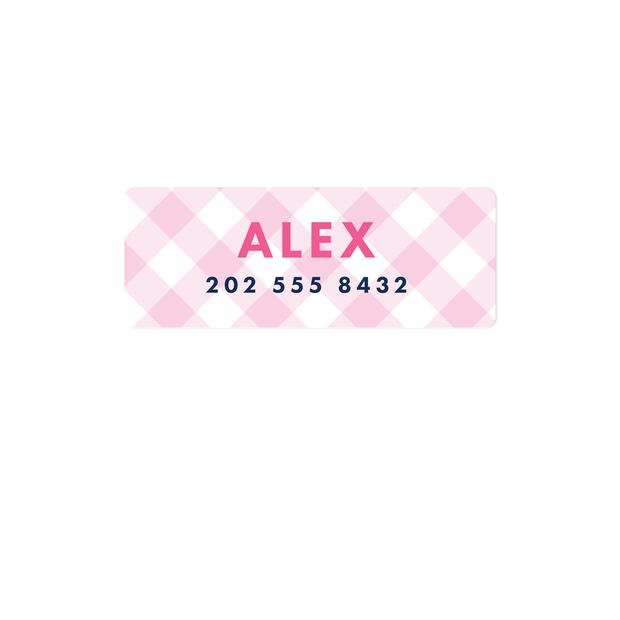 Gingham Name Labels