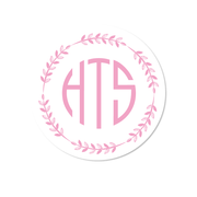 Wreath Monogram Stickers