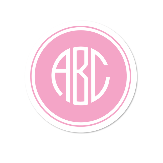 Filled Circle Monogram Stickers