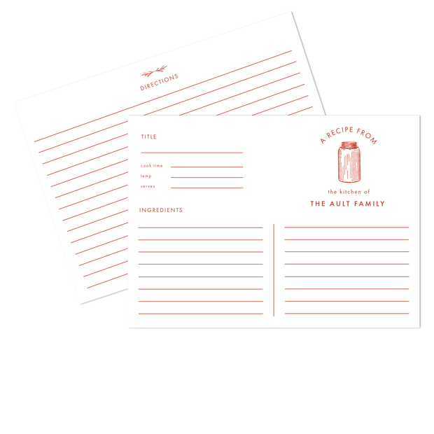 Modern Canning Recipe Cards