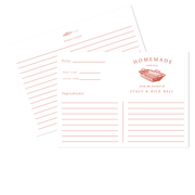 Welcome Basket Recipe Cards