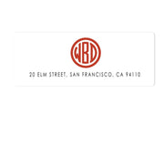 Circle Monogram Address Labels