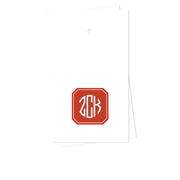 Filled Octagon Monogram Gift Tags