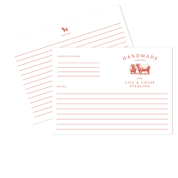 Sheep Recipe Cards