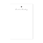 B & W Heart Notepad