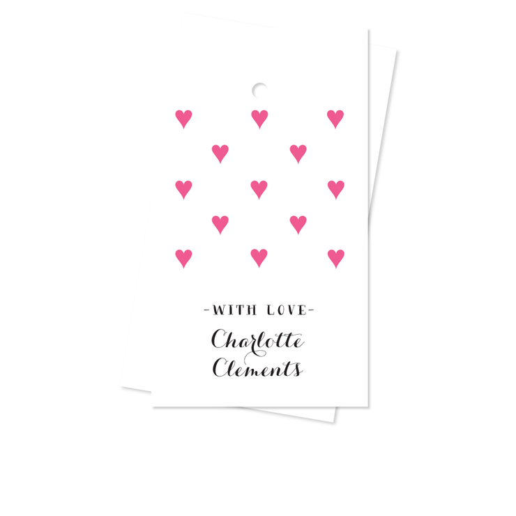 Preppy Hearts Gift Tags