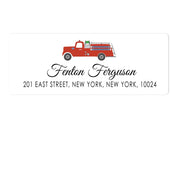 Fire Truck Address Labels