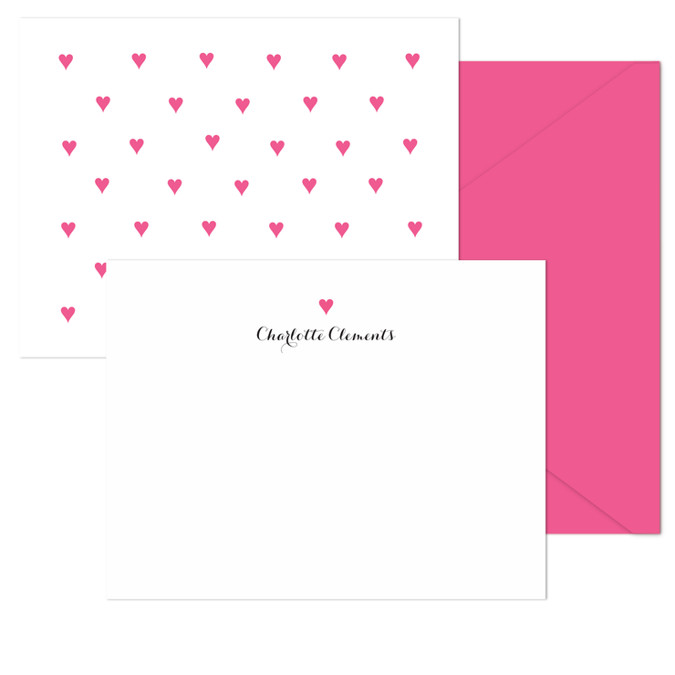 Preppy Hearts Stationery