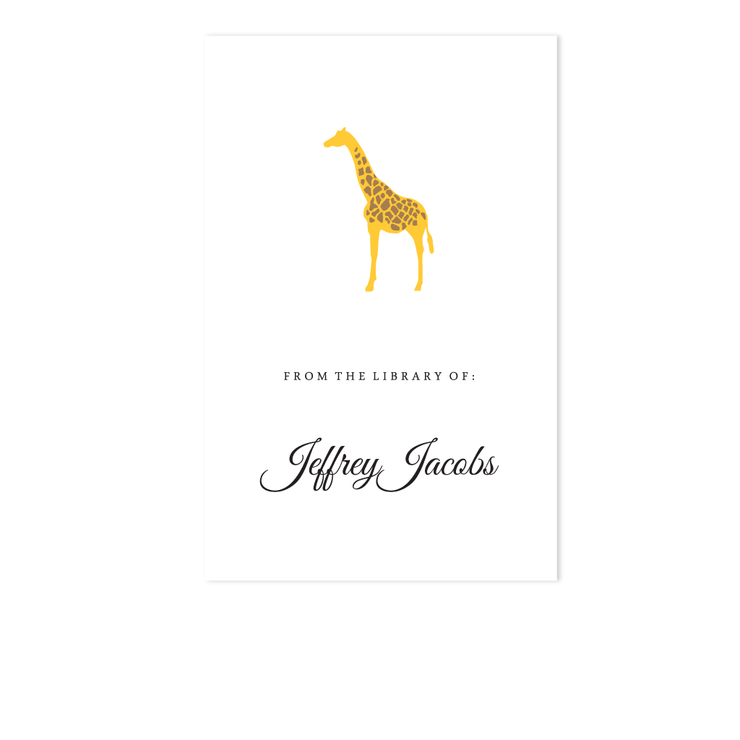 Giraffe Bookplate