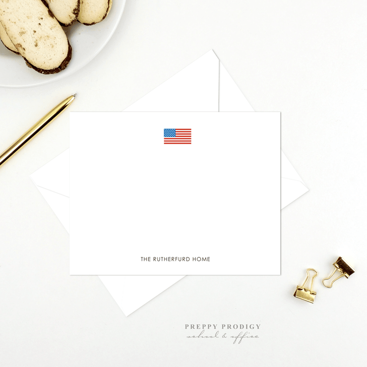 American Flag Stationery