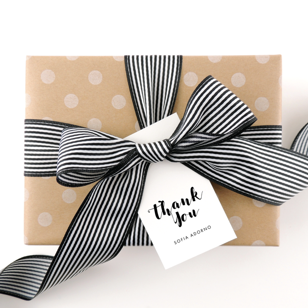 Brush Thank You Gift Tags