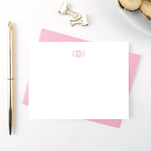 Leaf Monogram Stationery