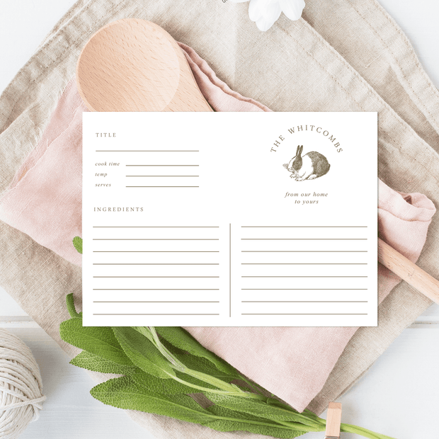 Rabbit Recipe Cards