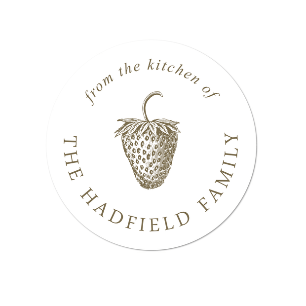 Strawberry Kitchen Labels