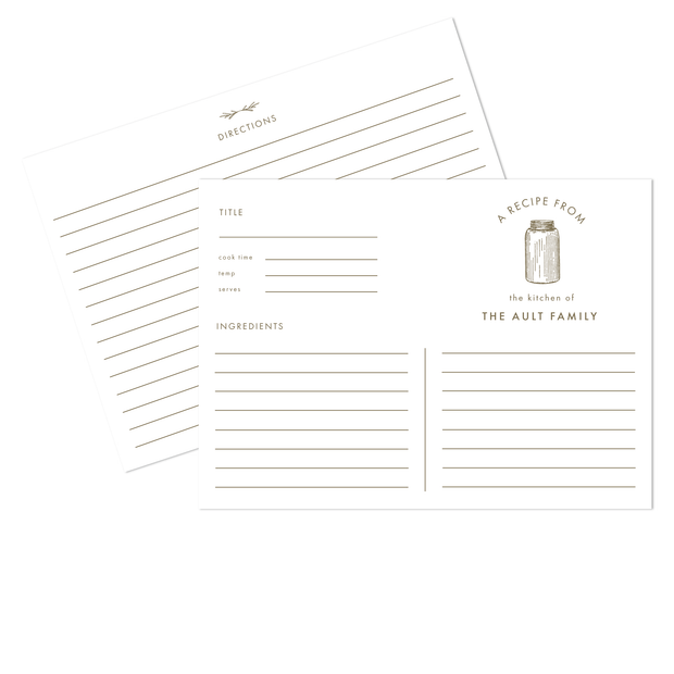 Modern Canning Recipe Cards