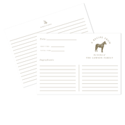 Horse Recipe Cards