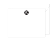 Filled Circle Monogram Stationery