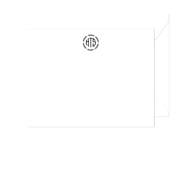 Wreath Monogram Stationery