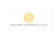 Circle Monogram Address Labels