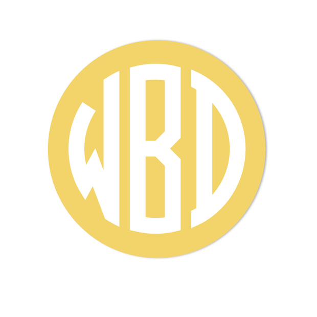 Circle Monogram Stickers