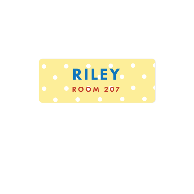 Polka Dot Name Labels