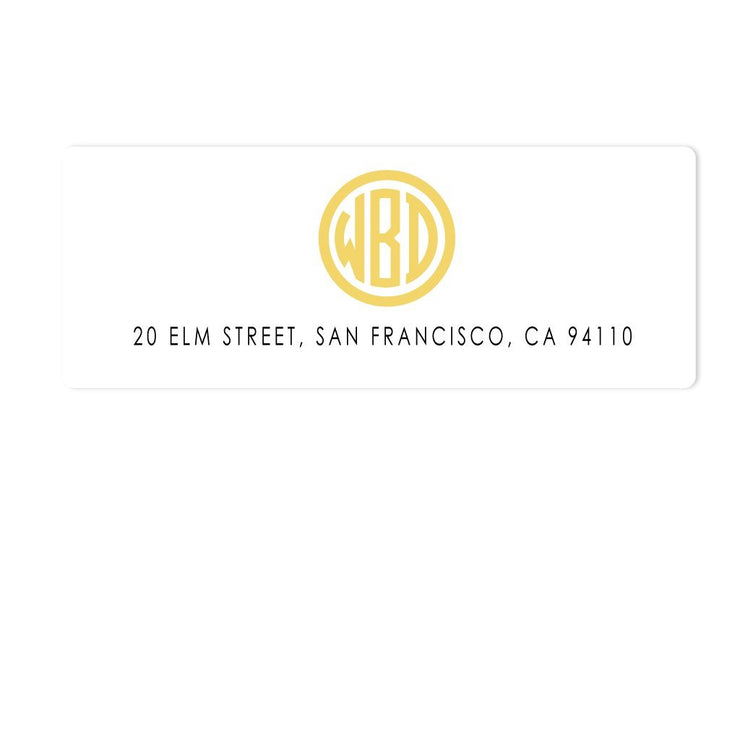 Circle Monogram Address Labels