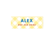 Gingham Name Labels