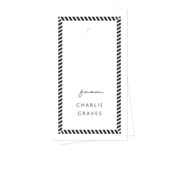 Ticking Stripe Gift Tags
