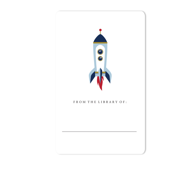 Rocket Ship Bookplate