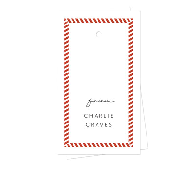 Ticking Stripe Gift Tags
