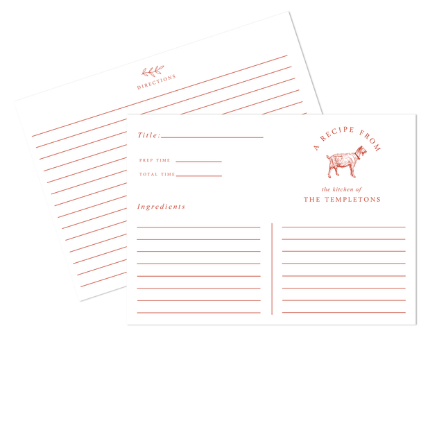 Goat Recipe Cards