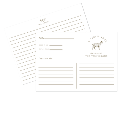 Goat Recipe Cards